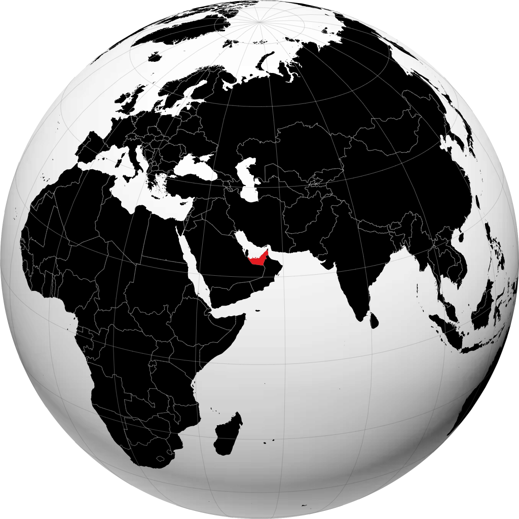 யுஏஇ பூமிக்கோளத்தில்