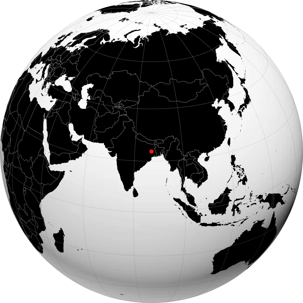 ஆசன்சோல் பூமிக்கோளத்தில்