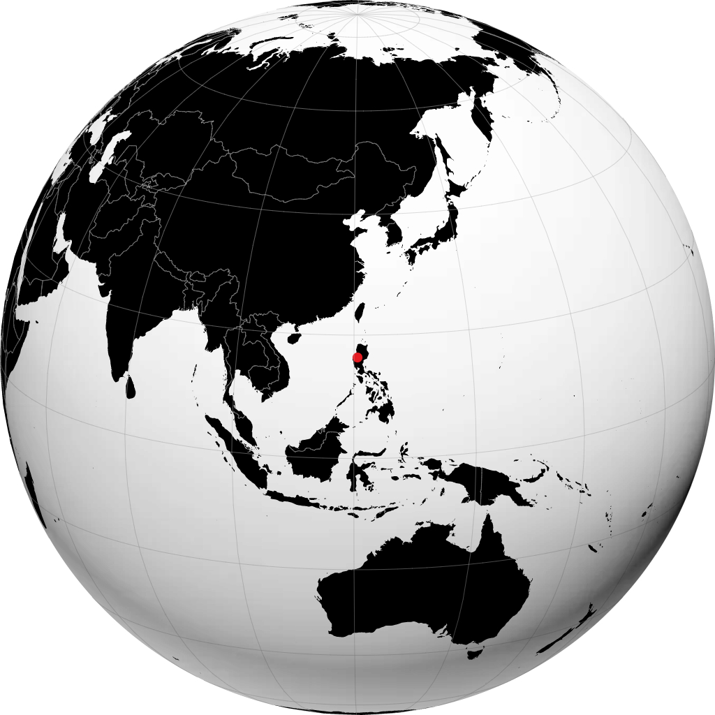 பாகியோ நகரம் பூமிக்கோளத்தில்