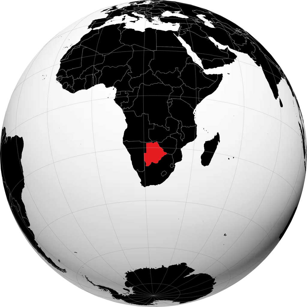 போட்ஸ்வானா பூமிக்கோளத்தில்