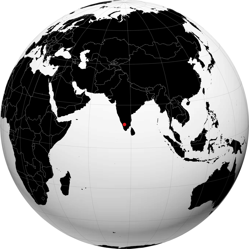 கோயம்புத்தூர் பூமிக்கோளத்தில்