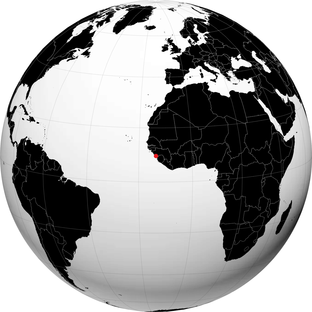 கோனாக்ரி பூமிக்கோளத்தில்