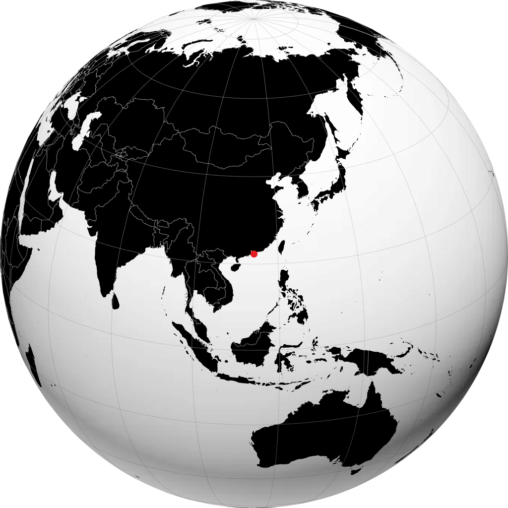 ஹாங்காங் பூமிக்கோளத்தில்