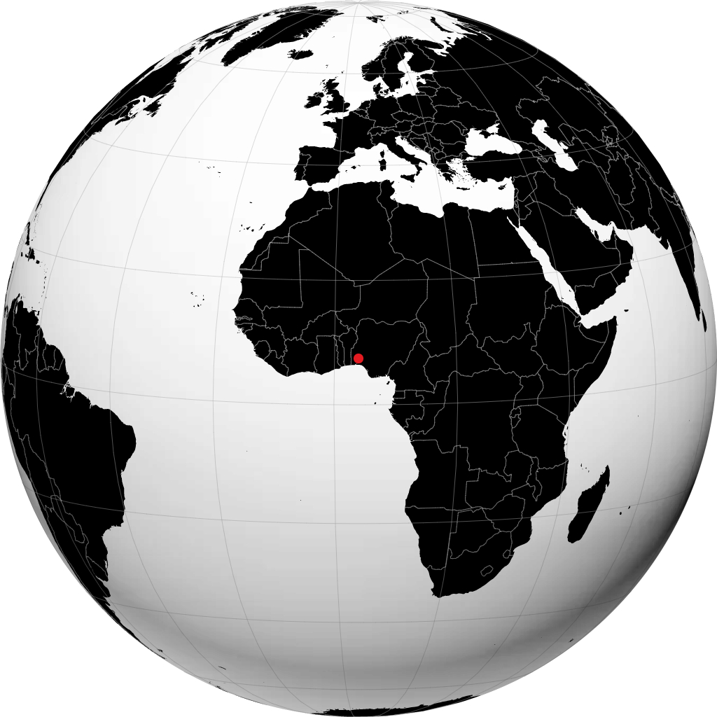 இபடான் பூமிக்கோளத்தில்