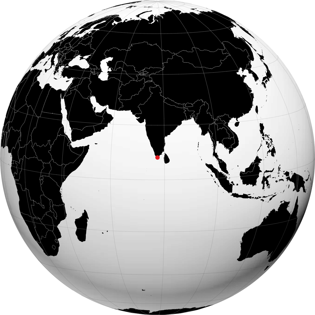 நாகர்கோவில் பூமிக்கோளத்தில்