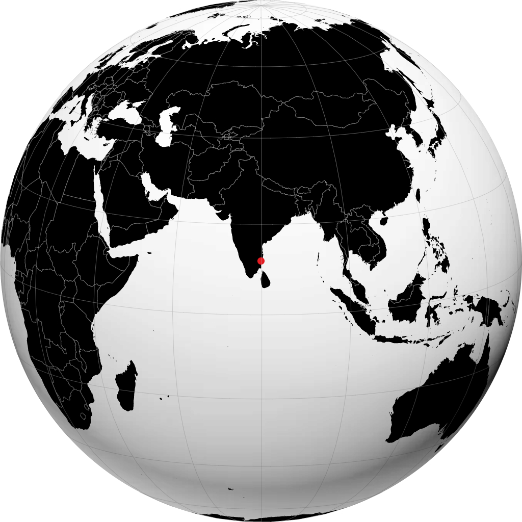 புதுச்சேரி பூமிக்கோளத்தில்