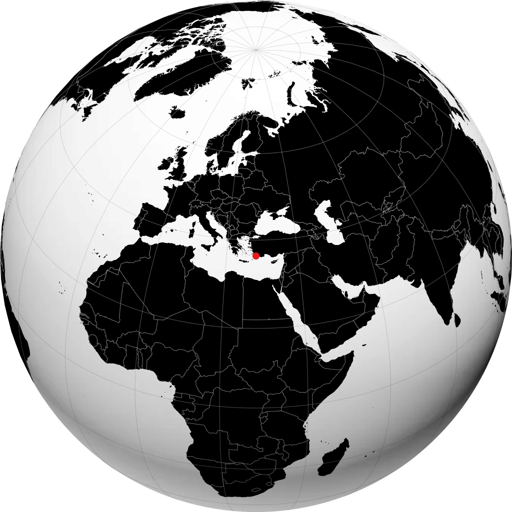 ரோட்ஸ் பூமிக்கோளத்தில்