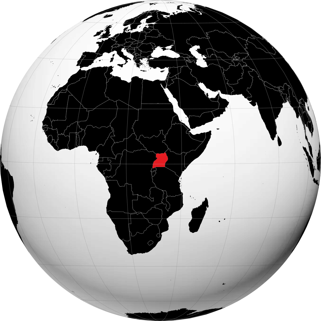உகாண்டா பூமிக்கோளத்தில்