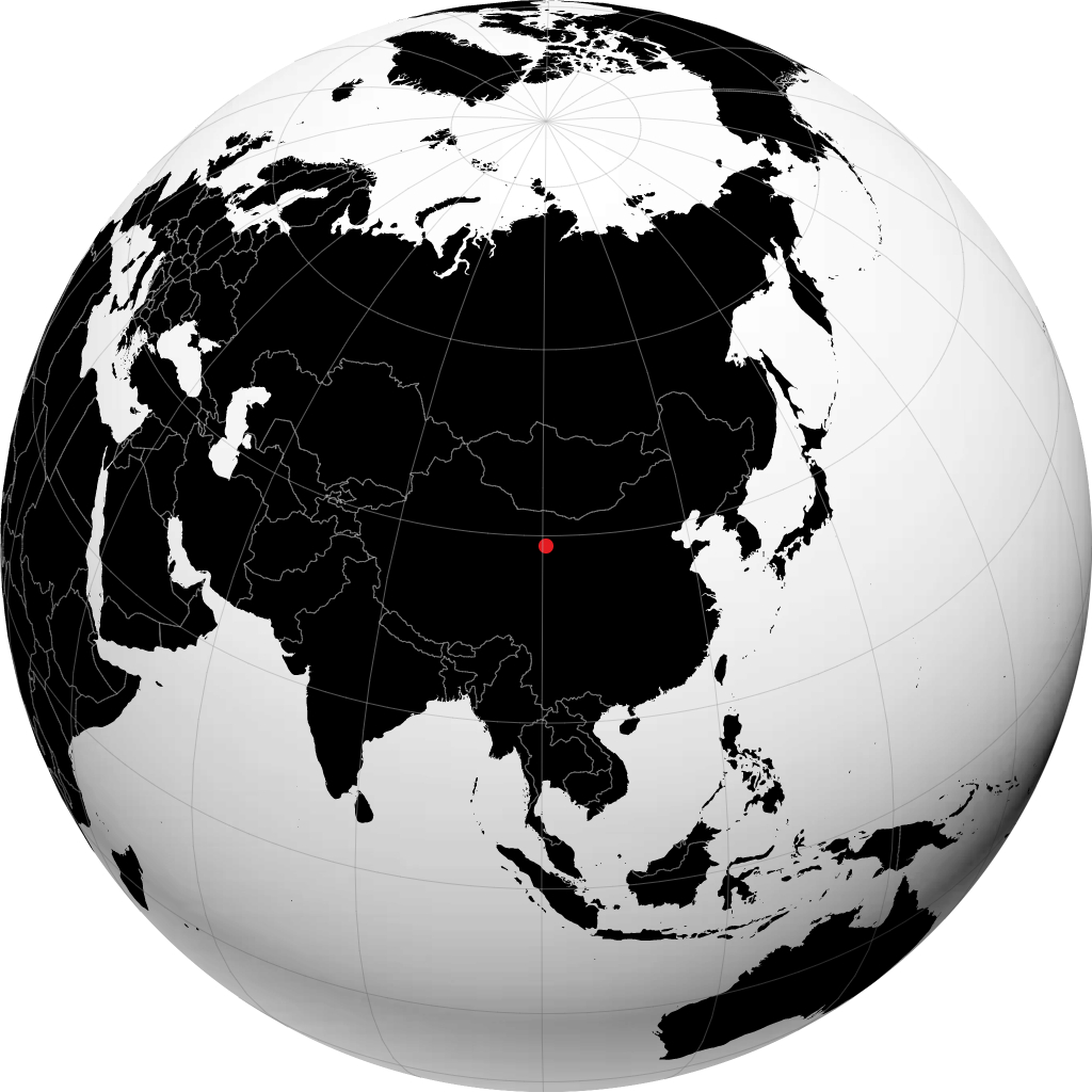 ஜாங்யே பூமிக்கோளத்தில்